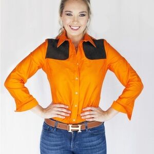 McKenna Quinn PIPER LONG SLEEVE SHIRT IN BLAZE ORANGE